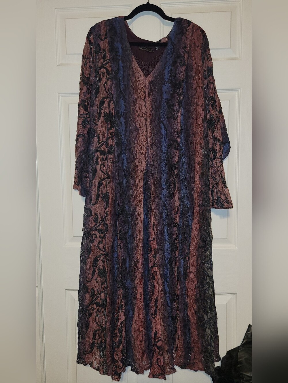 Vintage Nostalgia Lace V-Neck Dress